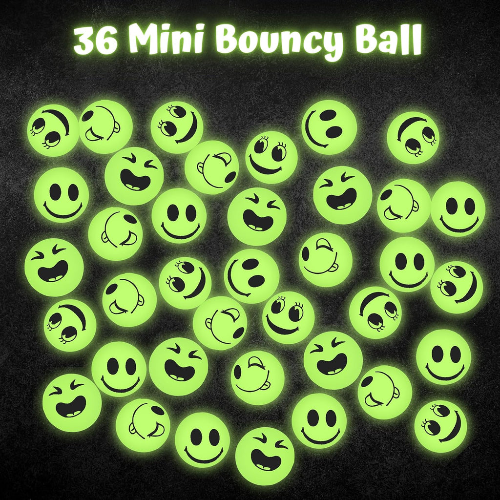 4E’s Novelty 108 pcs Glow in the Dark Toys - Bouncy Balls, Sticky Hands & Springs