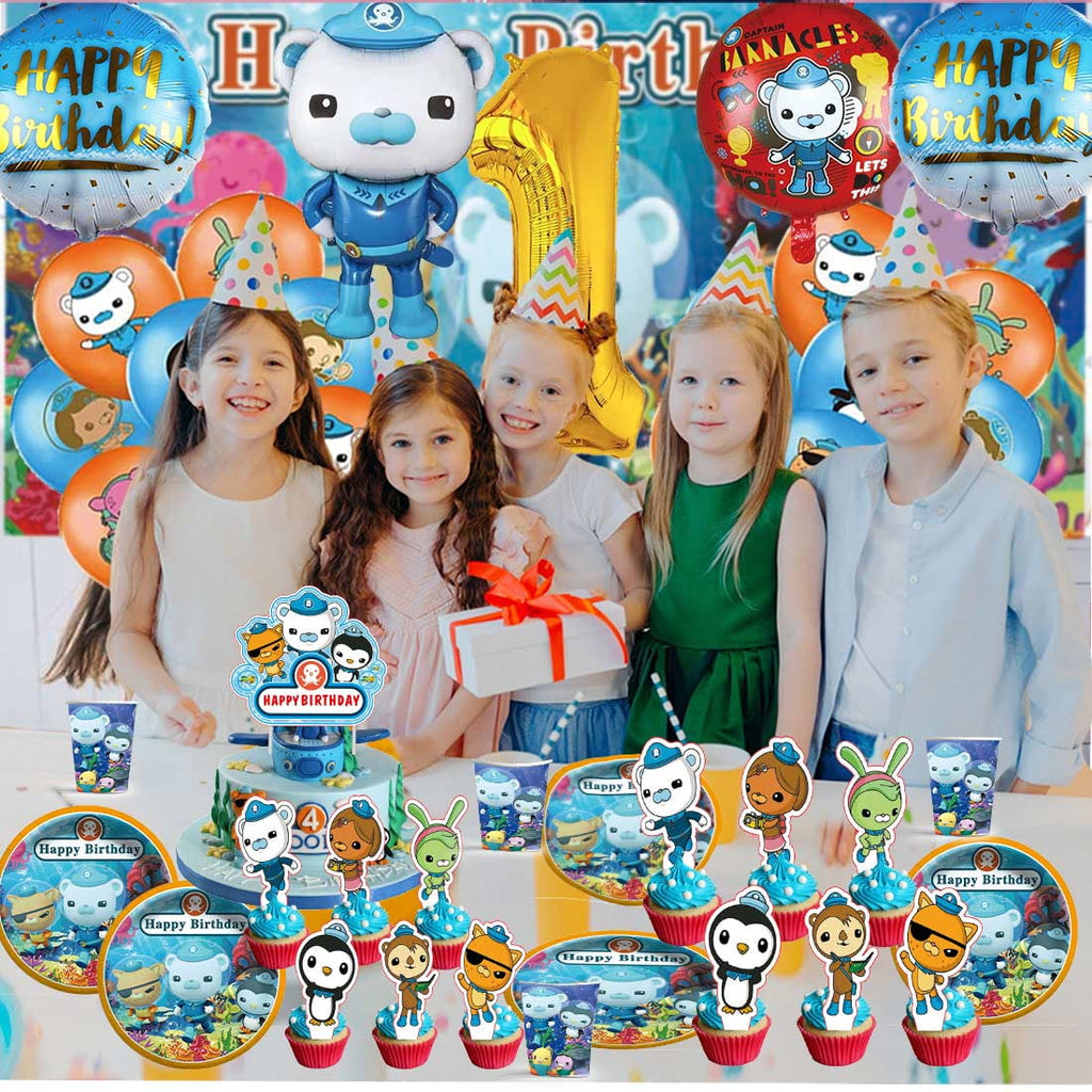 Octonauts Party Supplies Decor Tableware Backdrop Banner Cake Topper Balloons Birthday Decorations