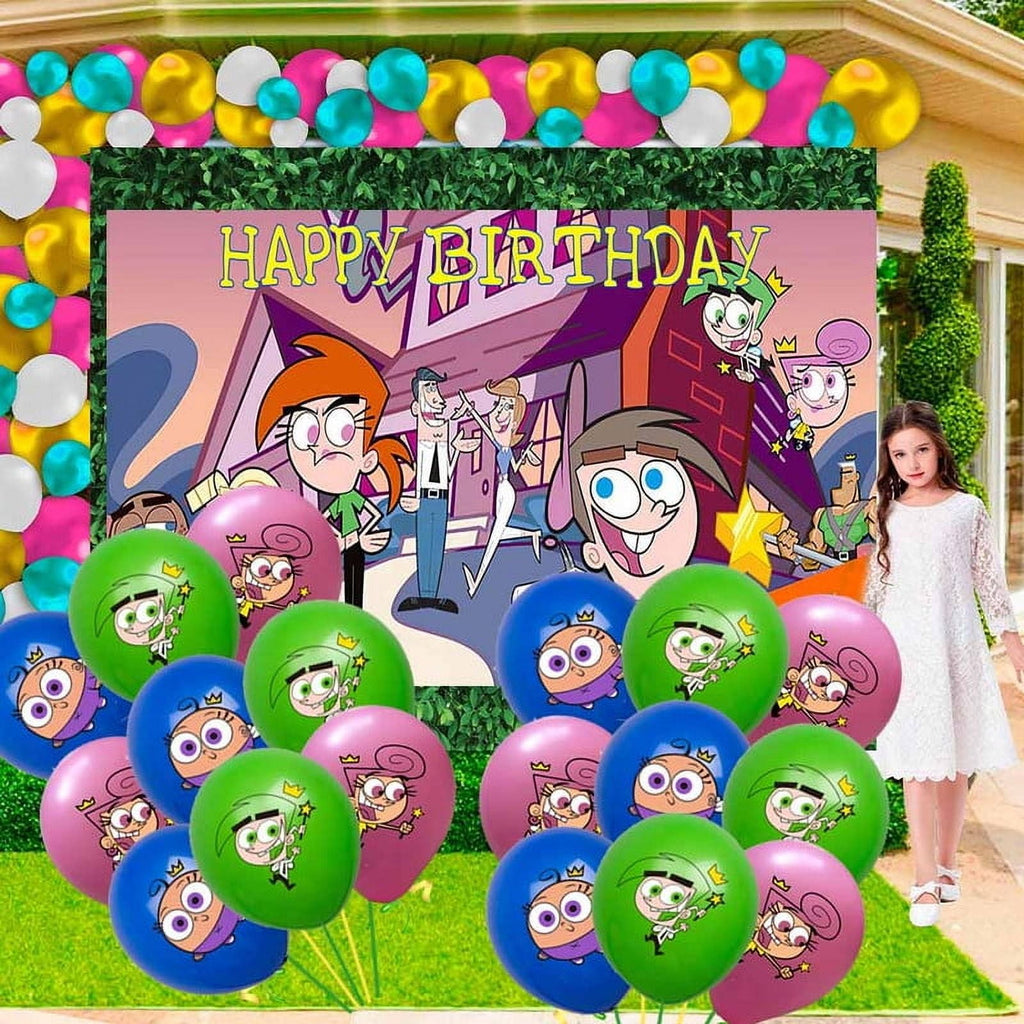 Odd Parents Party Supplies Plates Decorations Birthday Cake Topper Banner Decor Backdrop Balloons