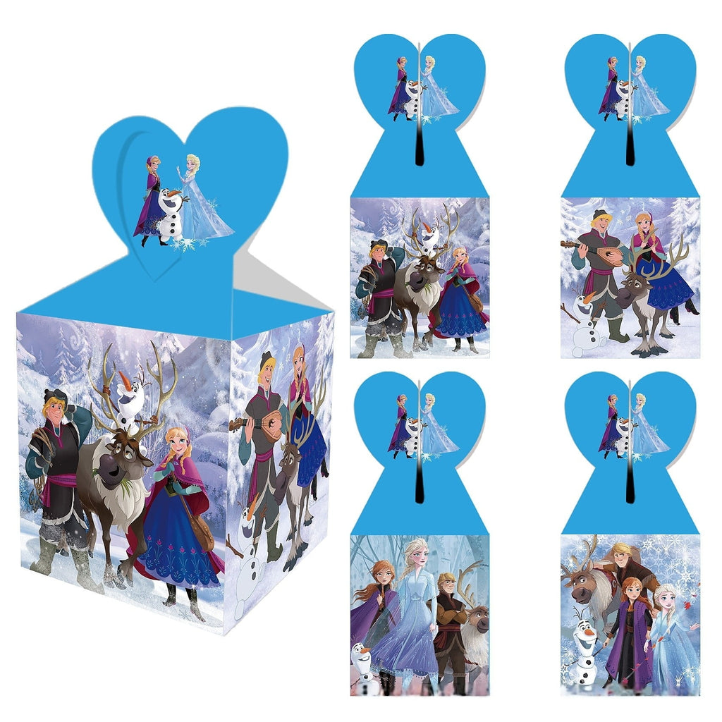 24PCS Frozen Party Candy Boxes for Anime Theme Birthday Party Supplies Decor,Kids Birthday Game Party Kraft Paper Gift Bag Decoration