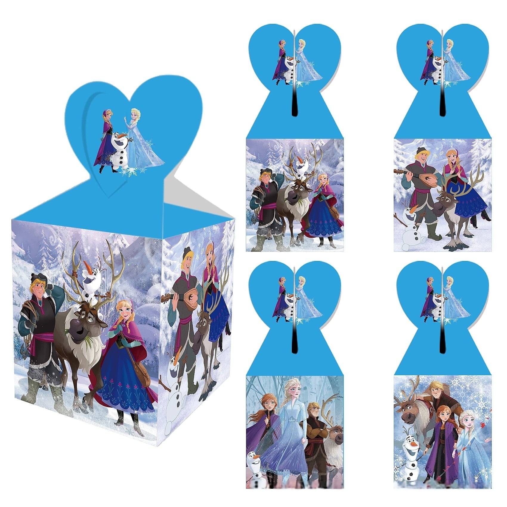 24PCS Frozen Party Candy Boxes for Anime Theme Birthday Party Supplies Decor,Kids Birthday Game Party Kraft Paper Gift Bag Decoration