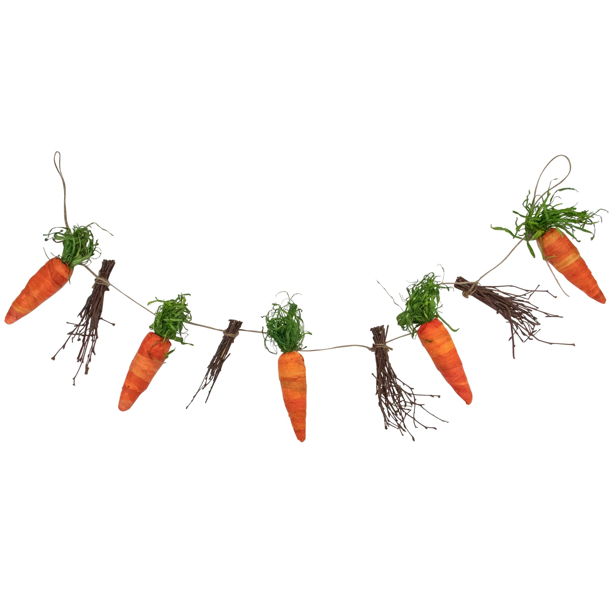 Northlight 3.25' Carrots and Twigs Artificial Easter Garland