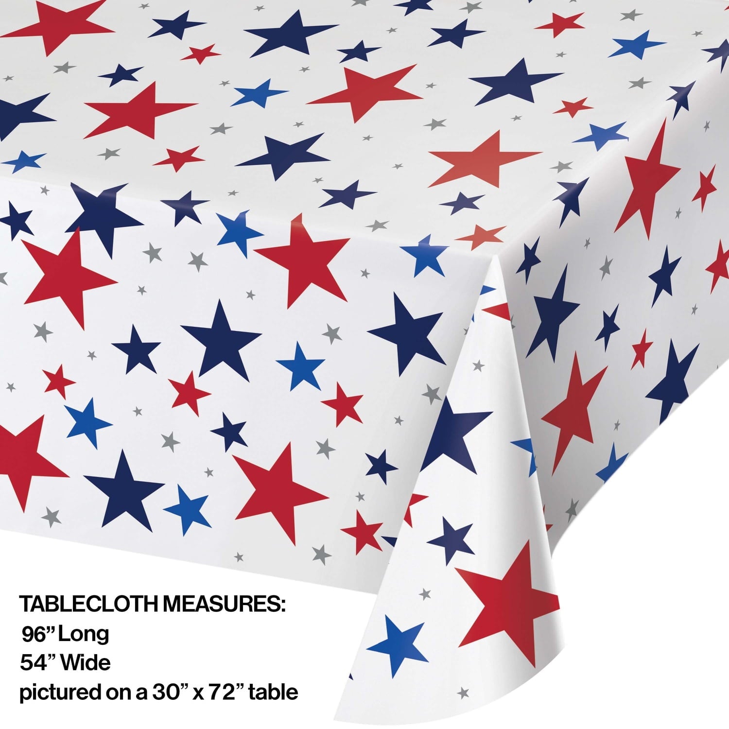 Creative Converting Patriotic Stars Paper Tablecloths, 3 ct.