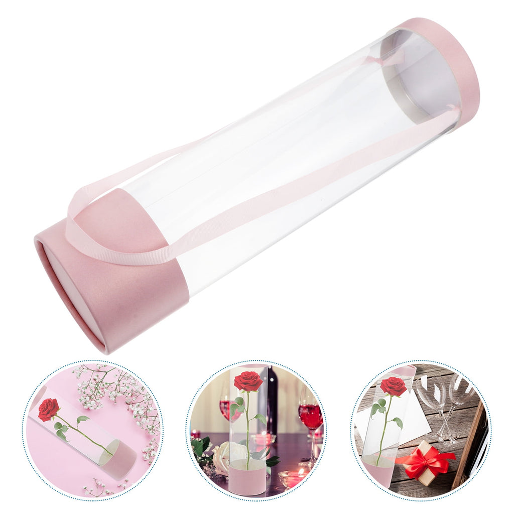 WORGEOUS 2pcs Clear Florist Bouquet Packaging Box Eternal Flower Gift Box Flower Arrangement Box Fresh Flower Packaging Box Craft Present Bags Florist Shop Supplies for Wedding Birthday