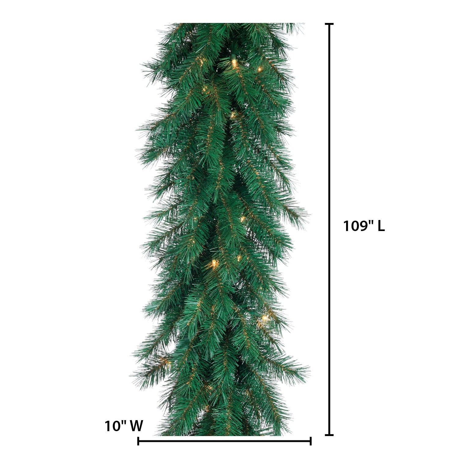 Sterling  9 ft. Pre Lit Aspen Spruce Garland with 100 UL Clear LED Lights