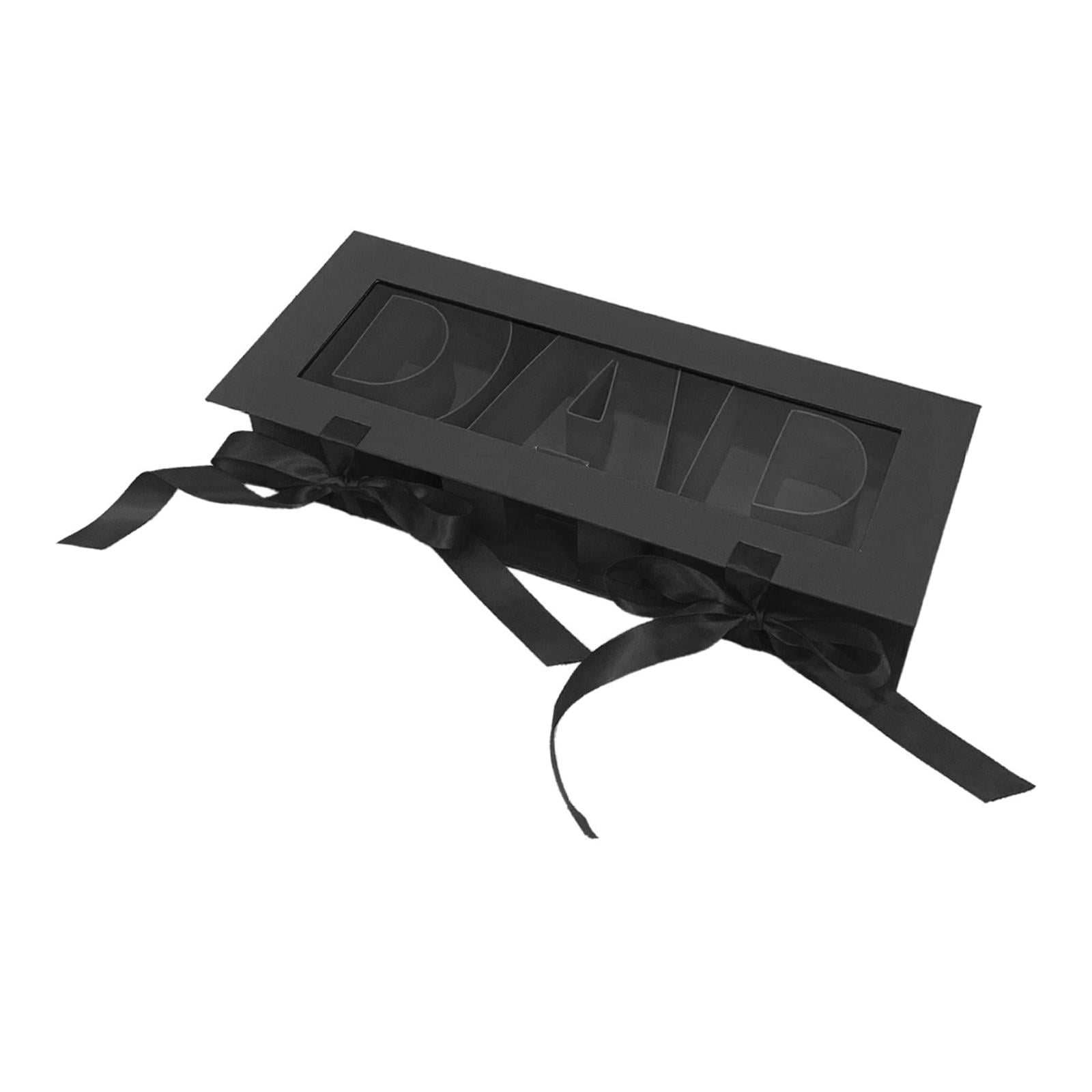 S SERENABLE Dad Letter Shaped Empty Flower Box Premium for Anniversary DIY Present Decor black