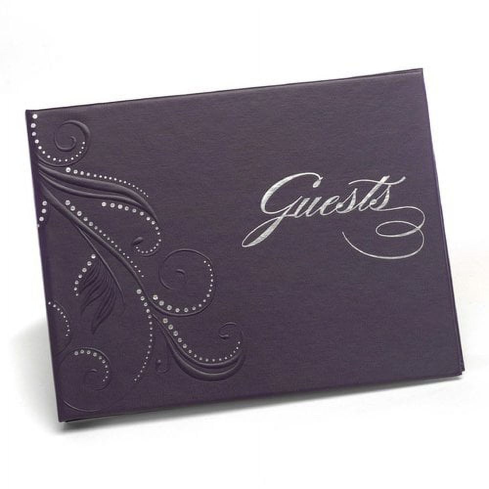 Hortense B. Hewitt Hortense B Hewitt Swirl Dots Purple Guest Book, white