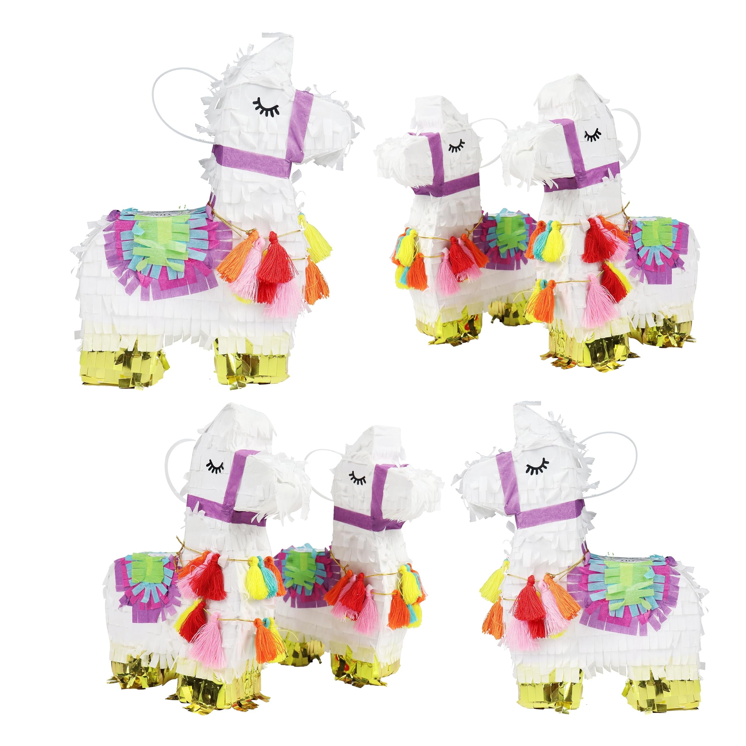 GIFTEXPRESS 6 Pack Mini Llama Pinatas for Birthday Party, Fiesta and Cinco De Mayo Decoration Pinata