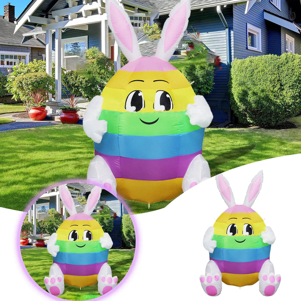 Replio Easter Inflatable Balloon Large Decoration Easter Egg Bunnies Inflate Balloons To Decorate Large Outdoor Holiday Decorations Gifts