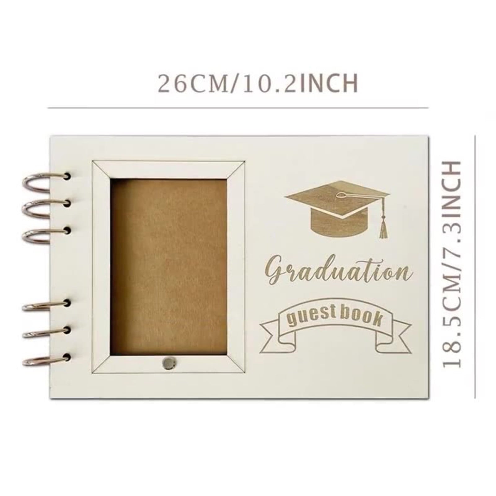 UYUH ‌Graduation Keepsake Guest Book Linen Memory Album, Academic Legacy Journal for Commencement Parties/Open House/Senior Signatures, Capsule & Photo Display System‌