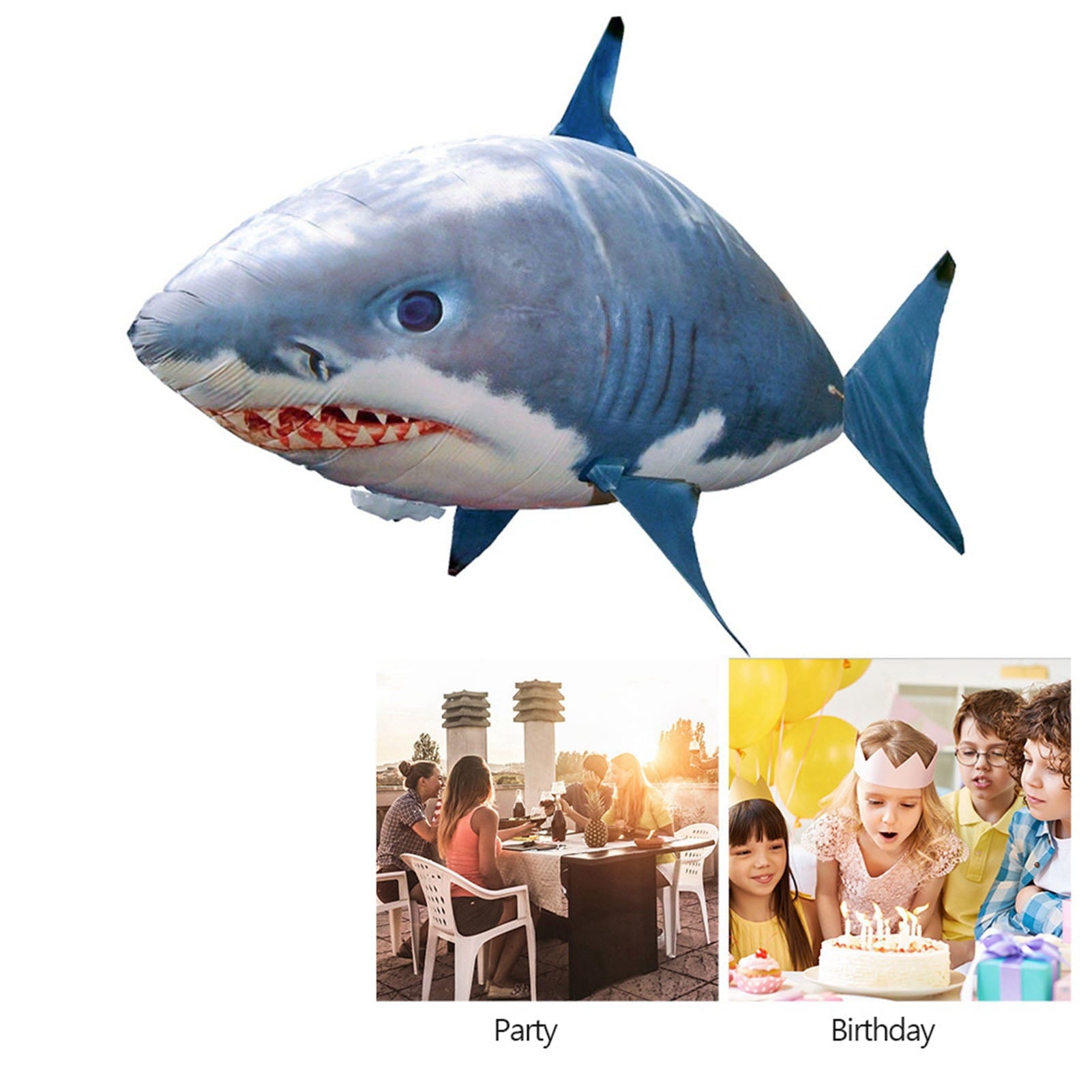 Remote Control Flying Inflated RC Inflatable Balloon Toy, Clownfish RC Kids Gift, Flying Toy For The Office, Family, Birthday Party, Wedding, Indoor Play