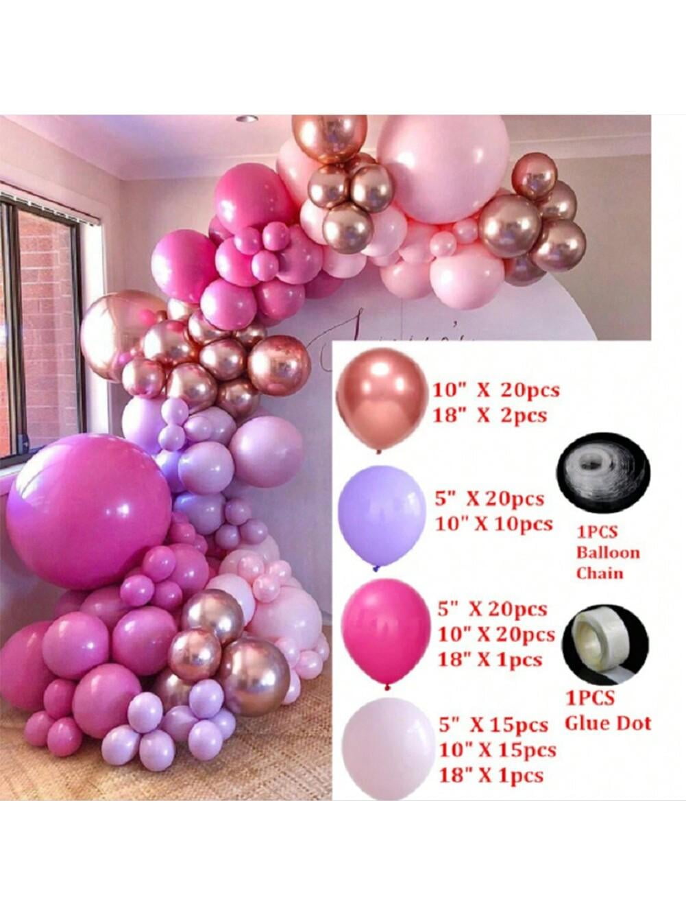 126pcs Latex Balloon Garland Arch Kit Colorful Birthday Wedding Celebration Party Decorative Balloons Round Matte
