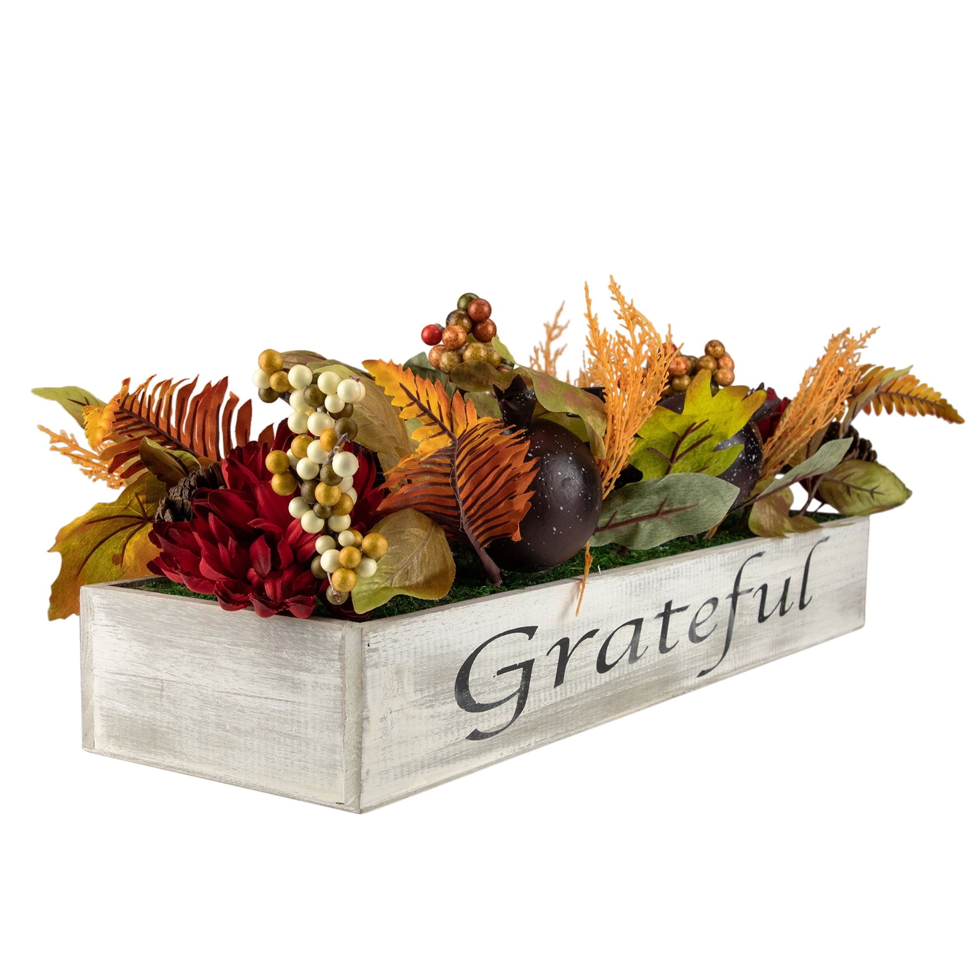 Northlight 24" Autumn Harvest 3-Piece Candle Holder in a Rustic Wooden Box Centerpiece