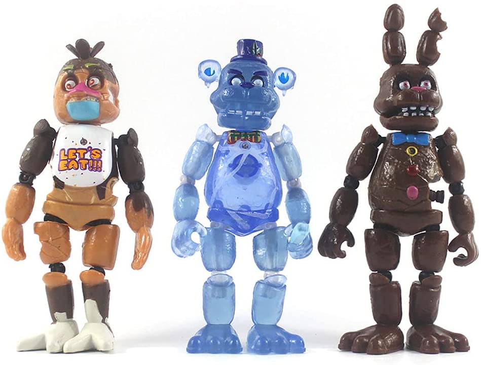 Action Figures, 6 PCS Toy Figures, 5.5 Inches Collectible Toys Set with Ball Joint Connection Light, Cake Toppers for Video Games Fans Boys, Girls, Kids Adults as Gifts