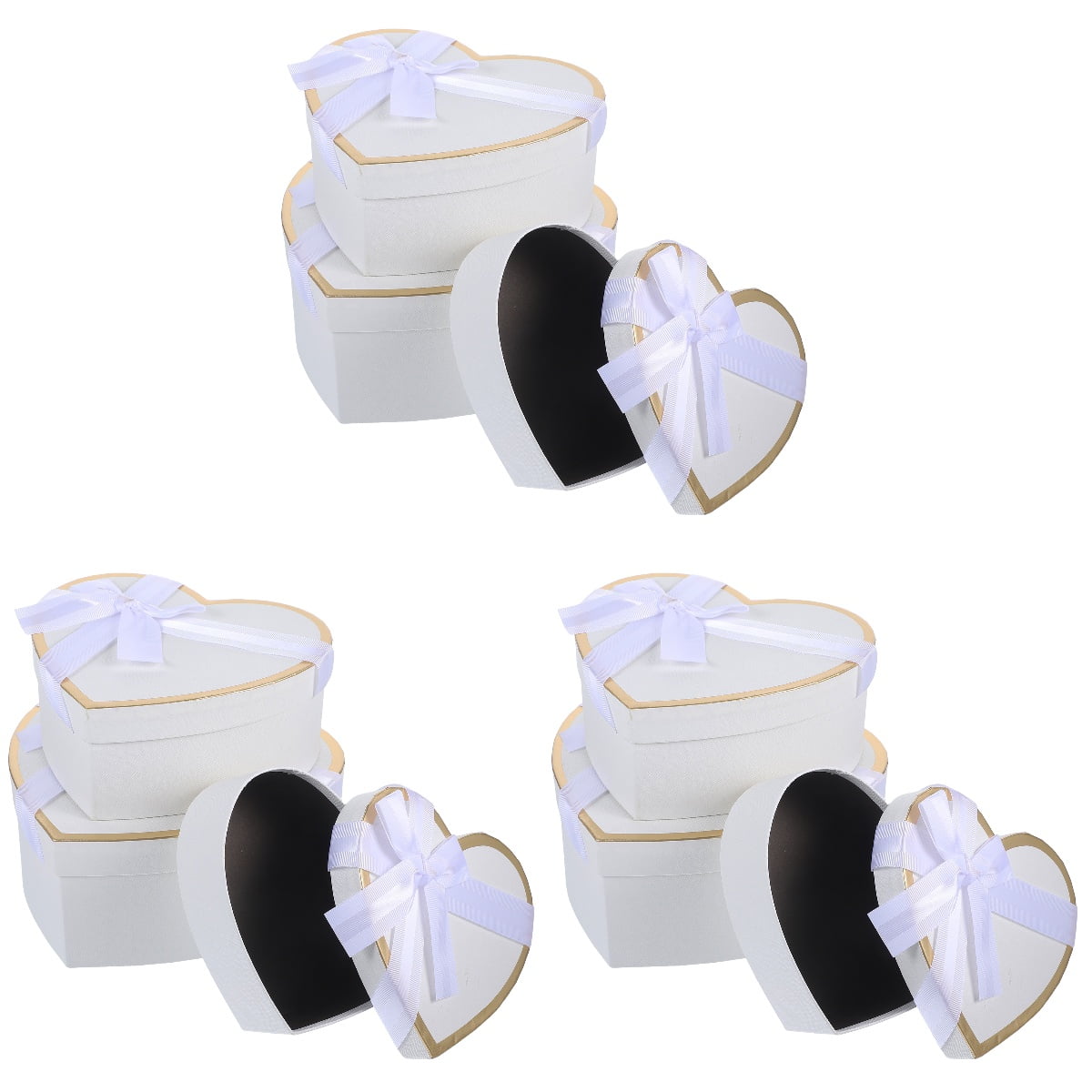 3 Sets Packaging Boxes for Gifts Organizer Refills Valentine's Day Lipstick