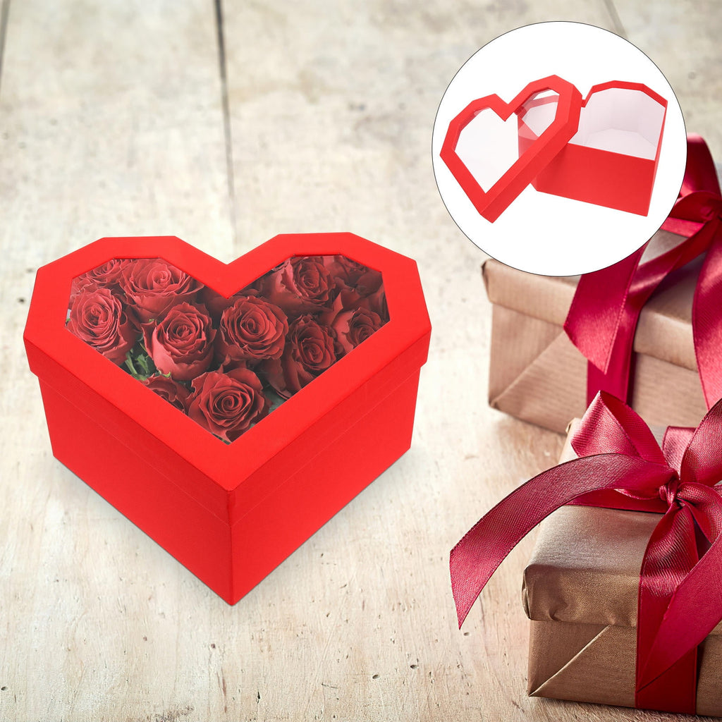 ifundom Rose Flower Heart Box Gift Case for Christmas Party and Special Celebrations